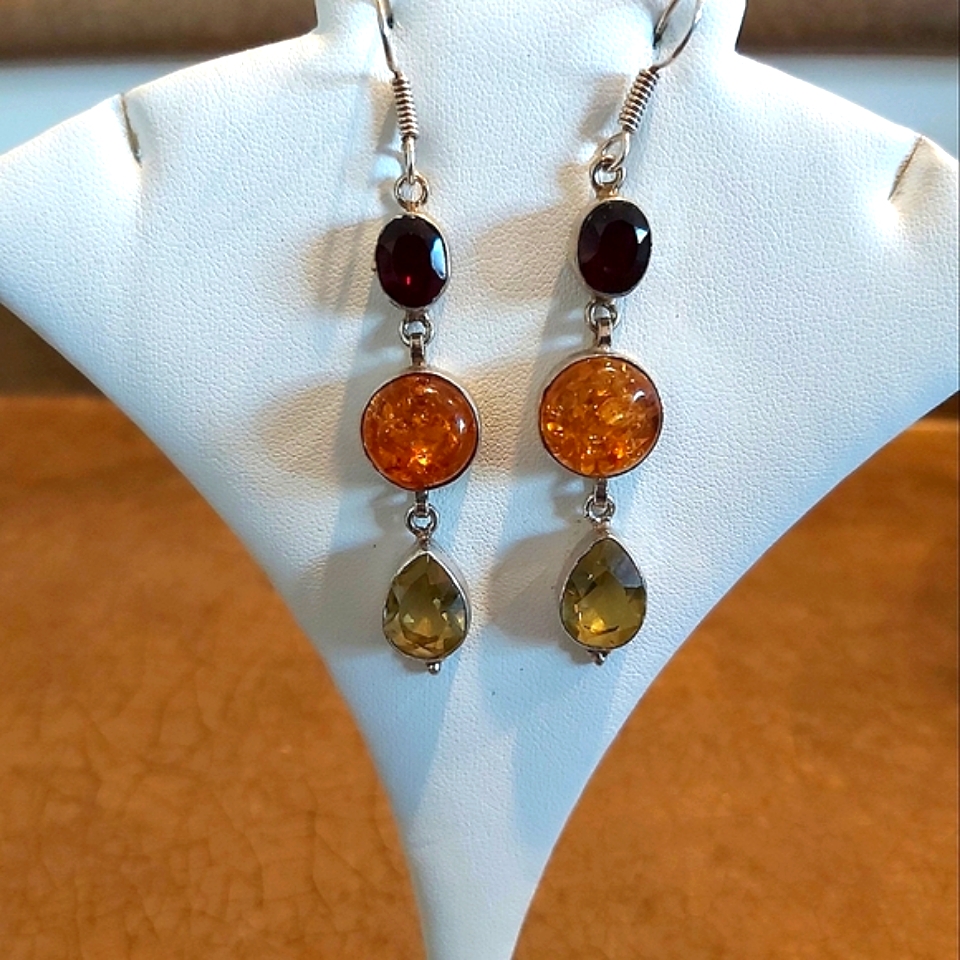Golden Amber Earrings
